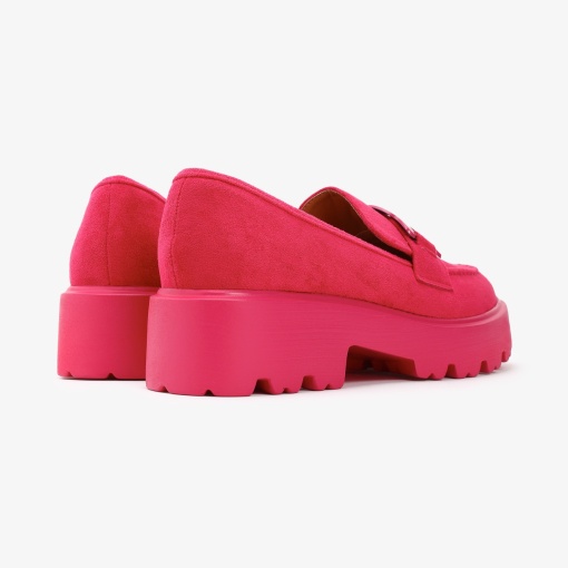Mocasini dama din Piele Ecologica intoarsa LF0563 FUCSIA - Img 4