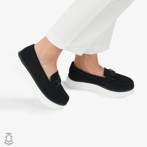 Mocasini dama din piele naturala Intoarsa LF0786 BLEUMARIN - Img 2