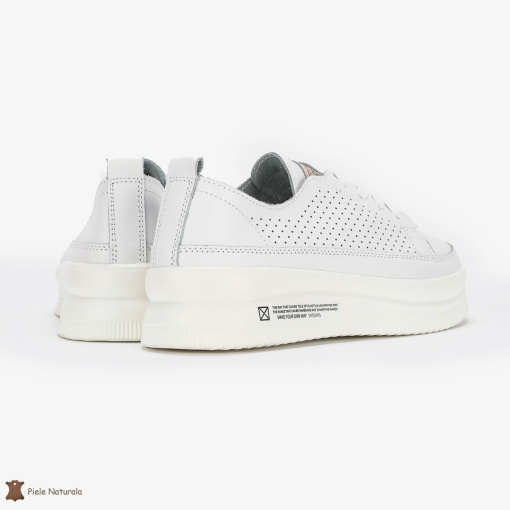 Pantofi Casual de dama din Piele naturala Șic Urban LF0487 ALB - Img 3