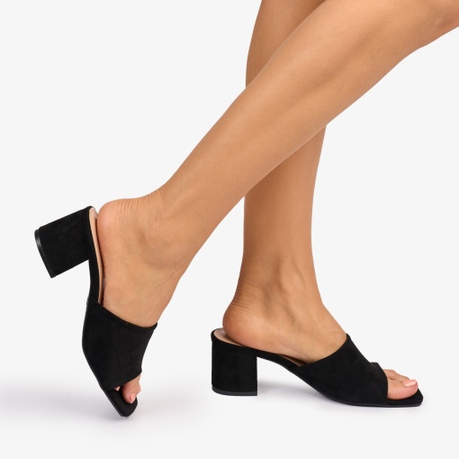 Pantofi eleganti dama din Piele ECOLOGICA INOARSA Model Simplu LF1090 CULOARE: NEGRU - Img 3