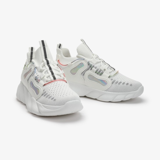 SNEAKERS Dama din Piele Ecologica si textil LF0130 ALB - Img 2