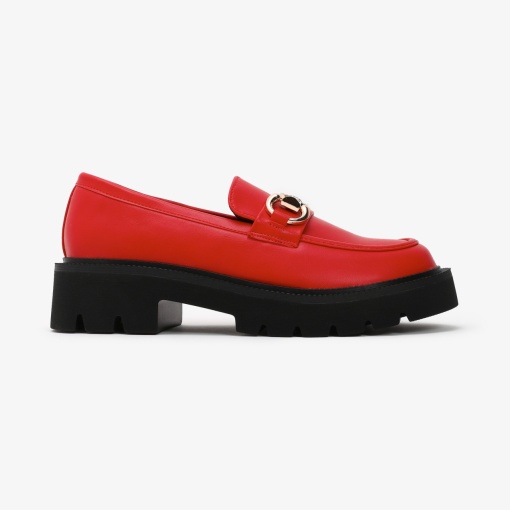 Mocasini dama din Piele Ecologica LF0548 ROSU - Img 2