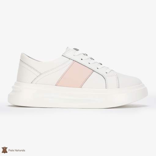 Pantofi Casual de dama din Piele naturala respirabili și ușori LF0490 Roz - Img 2