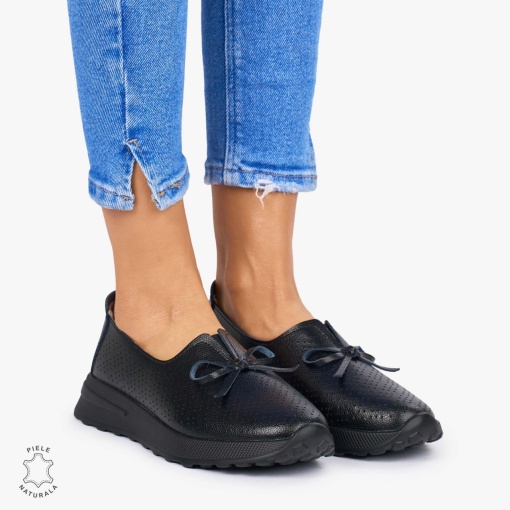 BALERINI dama din Piele Naturala LF1060 CULOARE: NEGRU - Img 2
