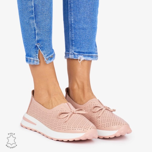 BALERINI dama din Piele Naturala LF1060 CULOARE: ROZ - Img 2