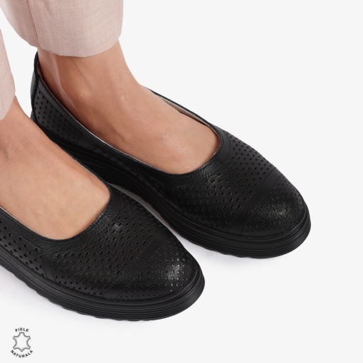 Balerini Dama Piele naturală LF0105 NEGRU - Img 4