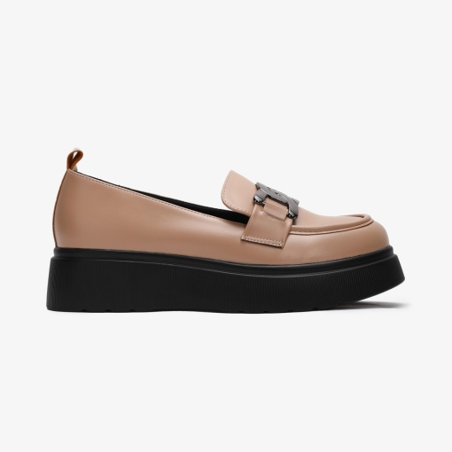 Mocasini dama din Piele Ecologica LF0564 BEJ - Img 2