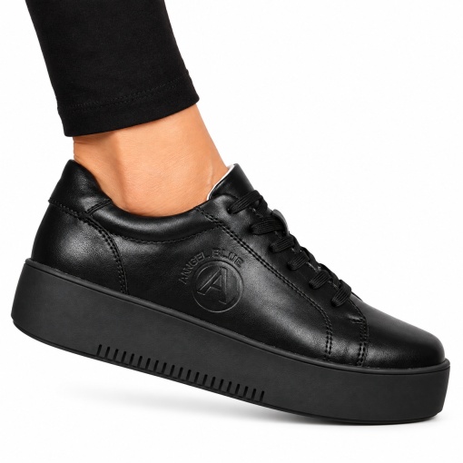 Pantofi Casual DAMA din PIELE Naturala cu talpa inalta LF1455 - Img 2