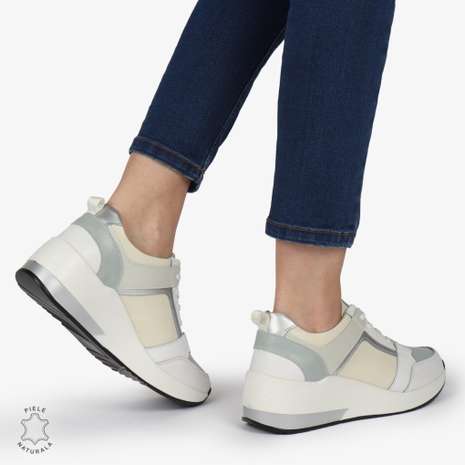 Pantofi Casual dama din Piele naturala LF1333 ALBASTRU - Img 2