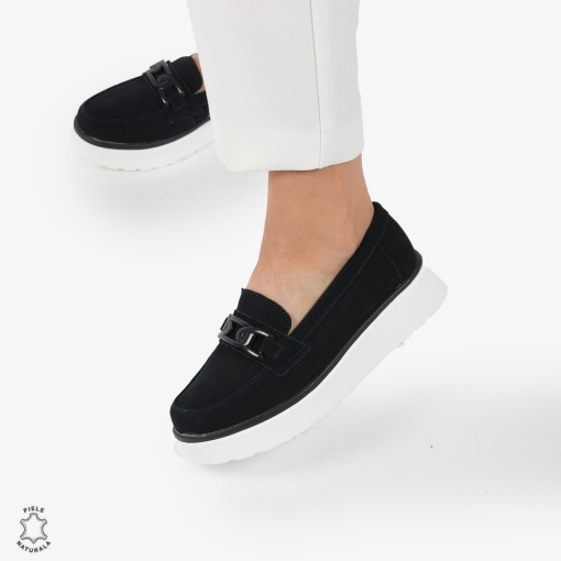 Mocasini dama din piele naturala Intoarsa LF0786 BLEUMARIN - Img 3