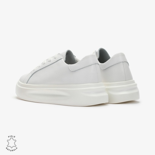Pantofii casual de dama din piele naturală cu șiret comozi și versatili LF1447 - Img 3
