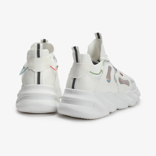 SNEAKERS Dama din Piele Ecologica si textil LF0130 ALB - Img 3
