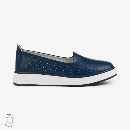 BALERINI Dama Piele Naturala PERFORATA LF1006 Culoare: BLEUMARIN - Img 2