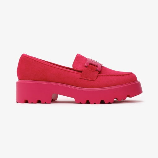 Mocasini dama din Piele Ecologica intoarsa LF0563 FUCSIA - Img 2