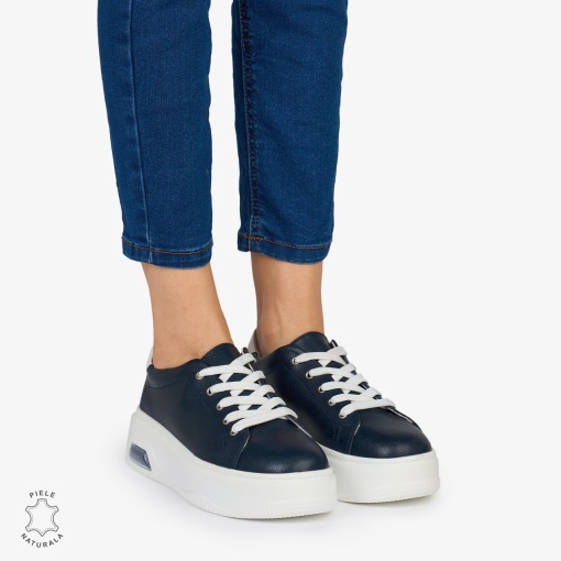 PANTOFI CASUAL Dama Piele Naturala LF1054 Culoare: NAVY - Img 3