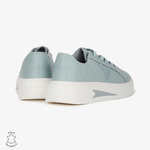 Pantofi Casual de dama din Piele naturala LF0523 ALBASTRU - Img 3