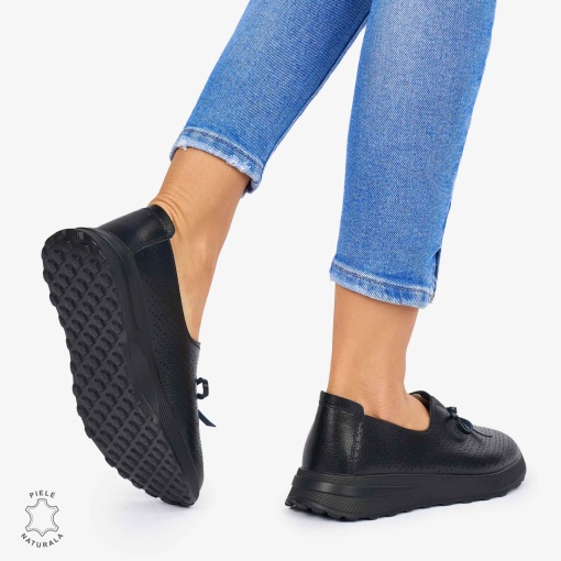 BALERINI dama din Piele Naturala LF1060 CULOARE: NEGRU - Img 3