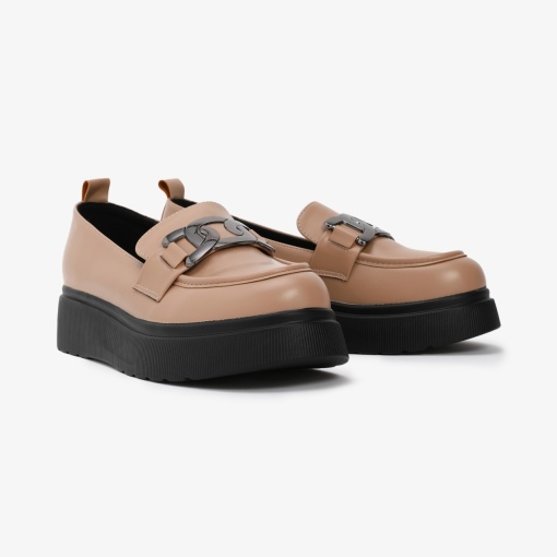 Mocasini dama din Piele Ecologica LF0564 BEJ - Img 3