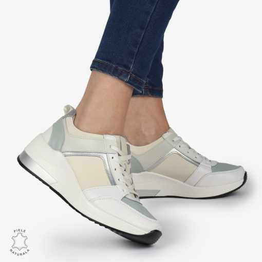 Pantofi Casual dama din Piele naturala LF1333 ALBASTRU - Img 3