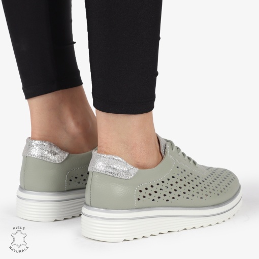 Pantofi Casual dama din piele naturala Perforati LF0782 BARILLA - Img 4