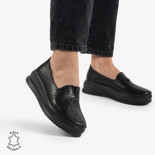 BALERINI dama din Piele Naturala LF0861 NEGRU - Img 2
