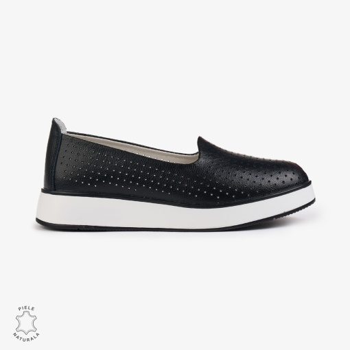 BALERINI Dama Piele Naturala PERFORATA LF1006 Culoare: NEGRU - Img 3