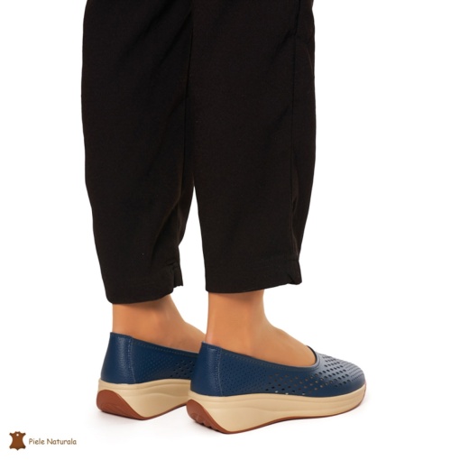 Balerini Dama Piele Naturala Slip-on LF0076 BLEUMARIN - Img 4