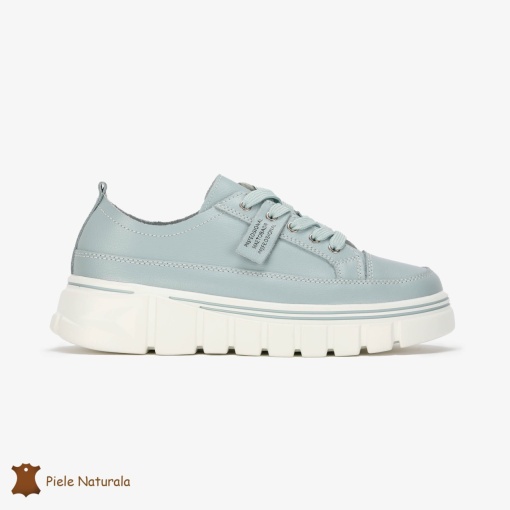 Pantofi Casual de dama din Piele naturala Interior confortabil LF0488 Albastru - Img 2