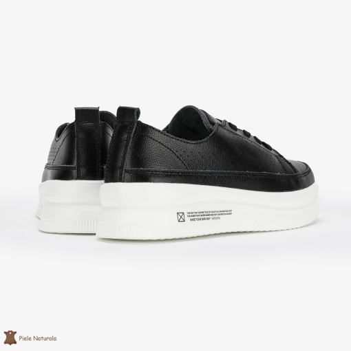 Pantofi Casual de dama din Piele naturala Șic Urban LF0487 NEGRU - Img 3