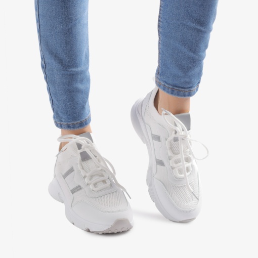 SNEAKERS dama din piele ecologica LF0709 ALB - Img 2