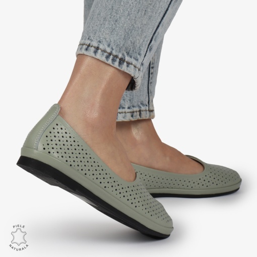 BALERINI dama din Piele naturala PERFORATA SLIP-ON LF1358 BARILLA - Img 3