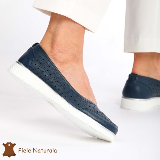 Balerini Dama Piele naturală LF0026 NAVY - Img 3