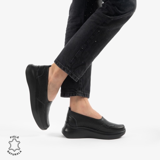 Balerini Dama Piele naturală LF0103 NEGRU - Img 3