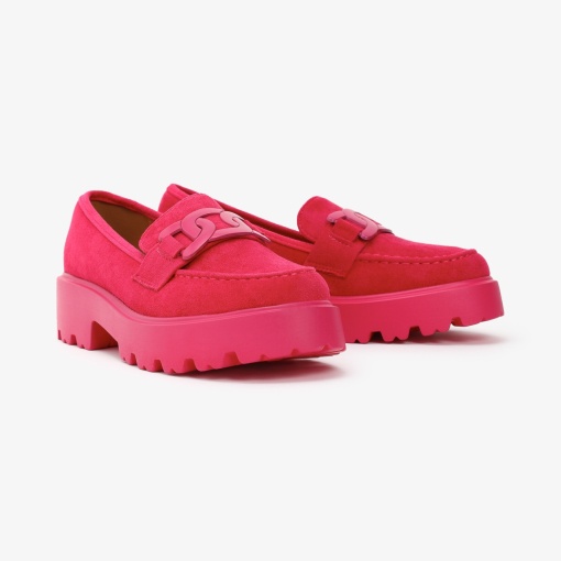 Mocasini dama din Piele Ecologica intoarsa LF0563 FUCSIA - Img 3