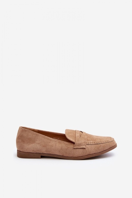 Mocasini DAMA din PIELE ECOLOGICA INTOARSA LF0977 CULOARE: BEJ - Img 3
