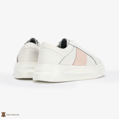 Pantofi Casual de dama din Piele naturala respirabili și ușori LF0490 Roz - Img 4