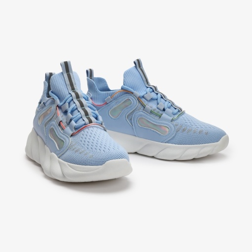 SNEAKERS Dama din Piele Ecologica si textil LF0130 Albastru - Img 2