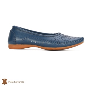 Balerini Bleumarin Din Piele Naturala LF0223