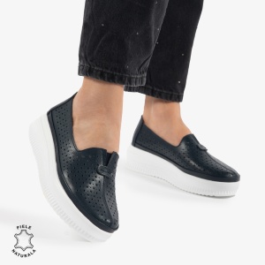 BALERINI dama din Piele Naturala LF0861 NAVY