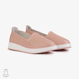 BALERINI Dama Piele Naturala PERFORATA LF1006 Culoare:ROZ