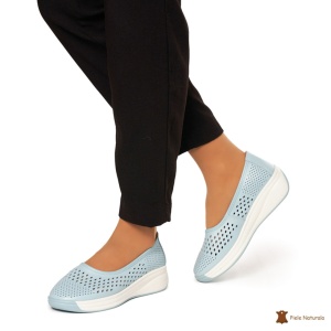 Balerini Dama Piele Naturala Slip-on LF0076 ALBASTRU - Img 3