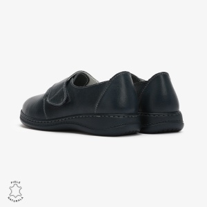 Mocasini dama din Piele naturală LF0017 Bleumarin - Img 3