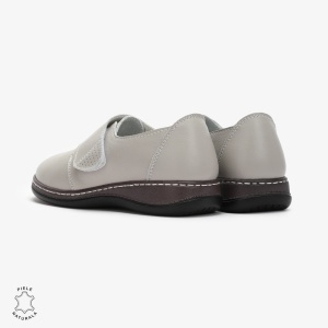 Mocasini dama din Piele naturală LF0017 Gri - Img 3