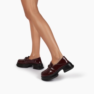 Mocasini dama din Piele Naturala lucioasa LF0843 ROSU - Img 2