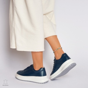 Pantofi casual dama din piele naturala LF0006 BLEUMARIN - Img 4