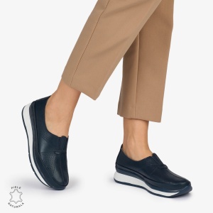 PANTOFI CASUAL Dama Piele Naturala USOR INALTA LF1050 Culoare: BLEUMARIN
