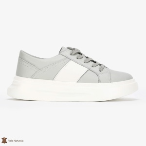 Pantofi Casual de dama din Piele naturala respirabili și ușori LF0490 Gri