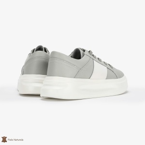 Pantofi Casual de dama din Piele naturala respirabili și ușori LF0490 Gri - Img 3