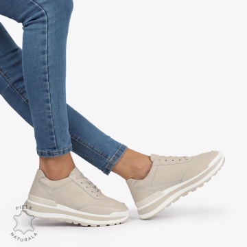 Pantofi Casual Piele Naturala LF1221 BEJ