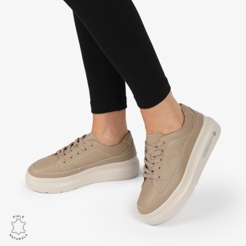 Pantofi CASUAL PIELE NATURALA LF1271 khaki